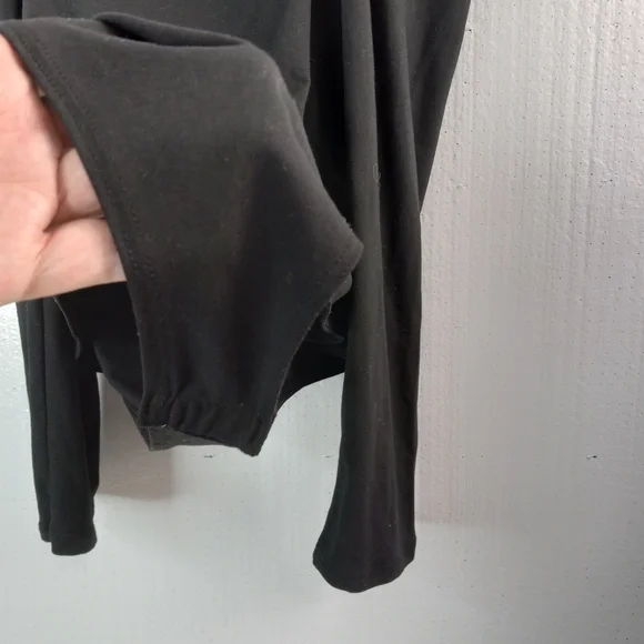 Day&Night 2X Long Sleeved Choker Strappy Cold Shoulder Body Suit in Black - Picture 6 of 15